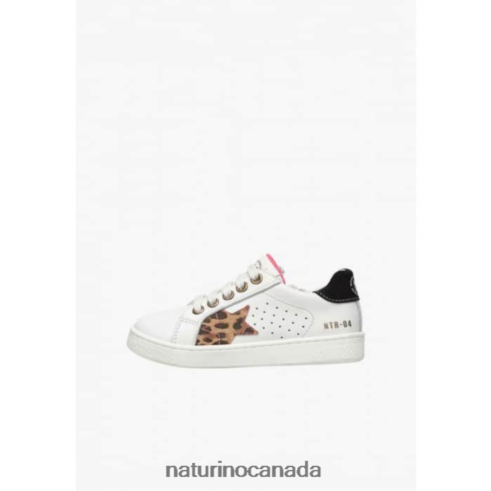 Kids PINN ZIP. Z2N0TL391 Naturino Leather and Suede Sneakers White