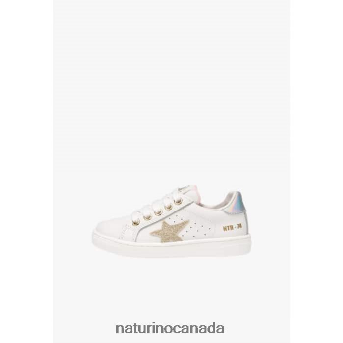 Kids PINN ZIP. Z2N0TL397 Naturino Leather Sneakers White-Platinum