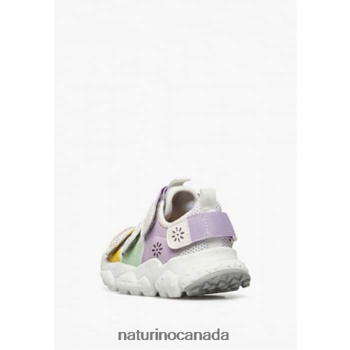 Kids RAY JUNIOR VL. Z2N0TL31 Naturino Eco Leather and Fabric Sneakers Pink-Green