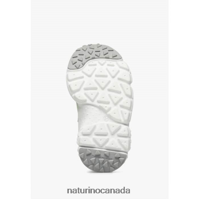 Kids RAY JUNIOR VL. Z2N0TL31 Naturino Eco Leather and Fabric Sneakers Pink-Green