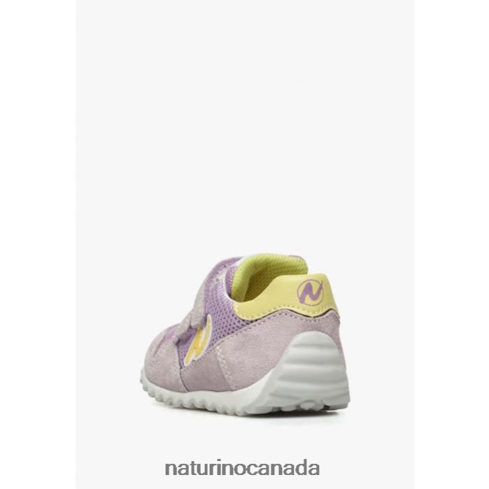 Kids SAMMY 2 VL. Z2N0TL372 Naturino Leather and Fabric Sneakers Lilac
