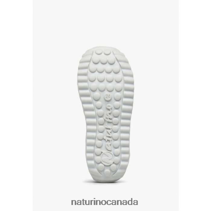 Kids SAMMY 2 VL. Z2N0TL517 Naturino Leather and Fabric Sneakers Grey-Fuchsia