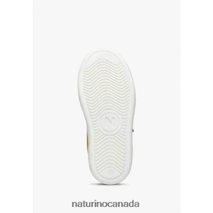 Kids THERAL VL. Z2N0TL374 Naturino Leather and Suede Sneakers White-Sky Blue