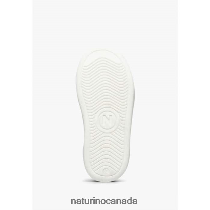 Kids THERAL VL. Z2N0TL462 Naturino Leather and Suede Sneakers White-Blue