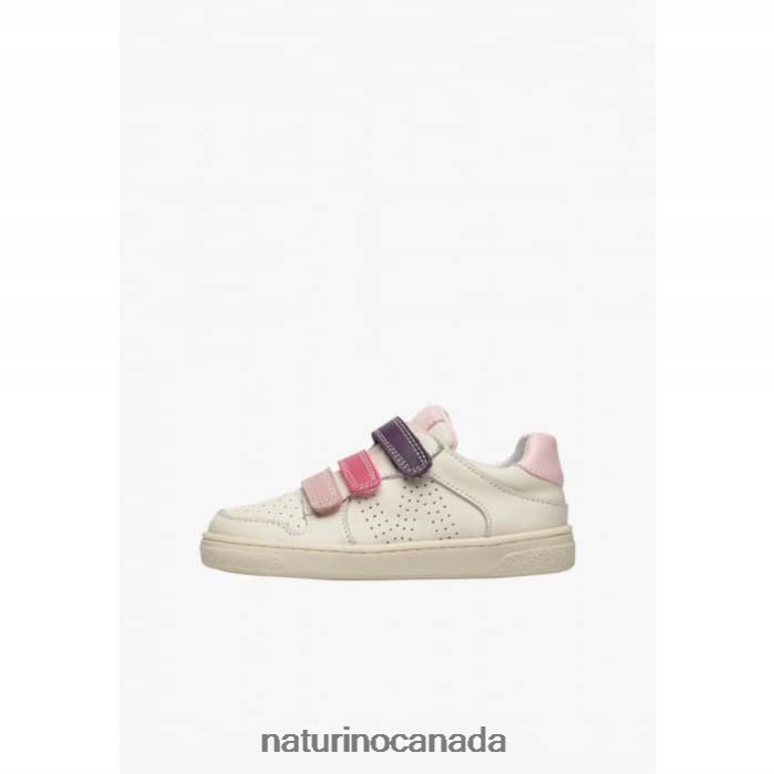 Kids THERAL VL. Z2N0TL467 Naturino Leather Sneakers Cream-Pink