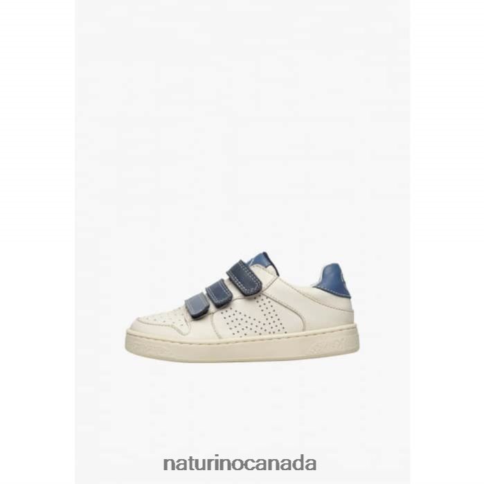 Kids THERAL VL. Z2N0TL474 Naturino Leather Sneakers Cream-Blue
