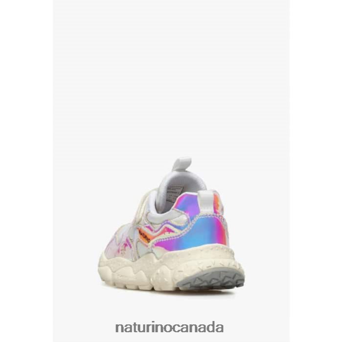 Kids YAMANO 3 VL JUNIOR. Z2N0TL43 Naturino Faux Leather and Technical Fabric Sneakers Light Blue-Lilac